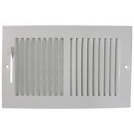 PROSOURCE ProSource BB10X6W Baseboard Register, 10 in W Duct Opening, 6 in H Duct Opening, White BB10X6W